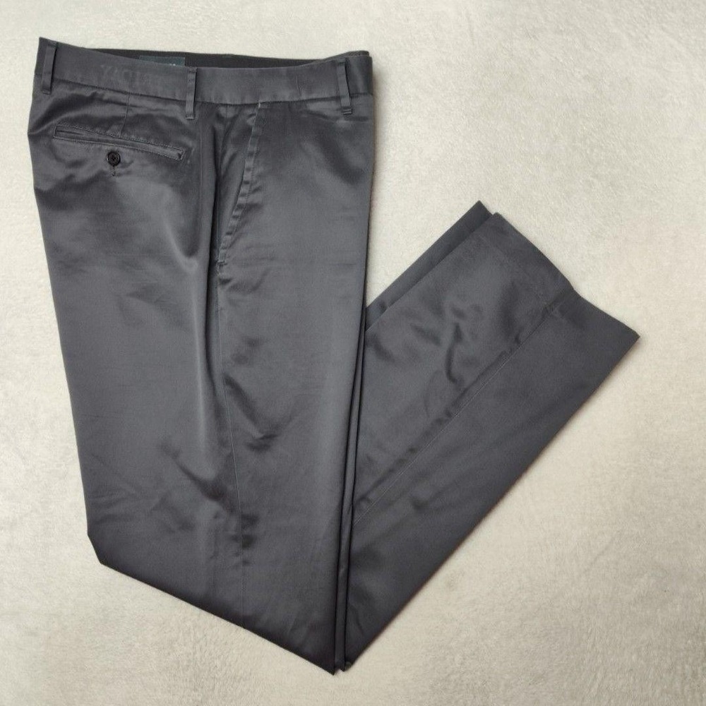 Bonobos Dress Pants‎ Mens 36x32 Gray Workday Warrior Friday Flat Straight Chino